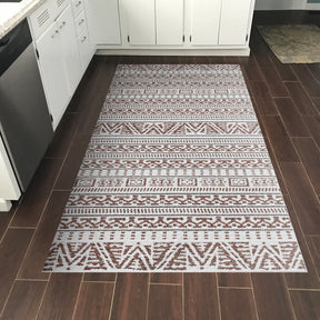 Covor F5082 - V2, 80x120 cm, forma dreptunghiulara, poliester, maro