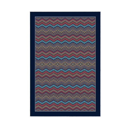 Covor 1935 - V2, 80x120 cm, forma dreptunghiulara, poliester, multicolor
