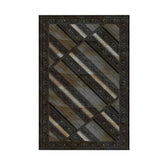 Covor 731 - V2, 80x120 cm, forma dreptunghiulara, poliester, negru/maro