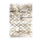 Covor M5026 - V2, 80x120 cm, forma dreptunghiulara, poliester, crem/auriu