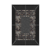 Covor M5131 - V2, 80x120 cm, forma dreptunghiulara, poliester, negru/gri antracit