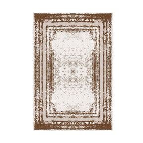 Covor M5132 - V2, 80x120cm,  forma dreptunghiulara, poliester, maro/crem