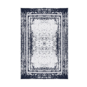 Covor M5132 - V2, 80x120 cm, forma dreptunghiulara, poliester, albastru inchis