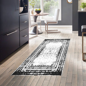 Covor M5121 - V2, 80x120 cm, forma dreptunghiulara, poliester, negru