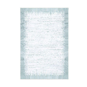 Covor 1342, 80x120 cm, forma dreptunghiulara, poliester, albastru/alb