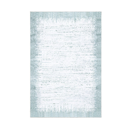 Covor 1342, 80x120 cm, forma dreptunghiulara, poliester, albastru/alb