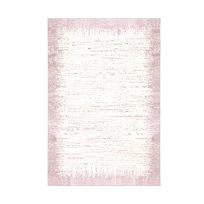 Covor 1342, 80x120 cm, forma dreptunghiulara, poliester, roz/alb