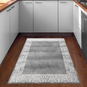 Covor 1460, 80x120 cm, forma dreptunghiulara, poliester, gri