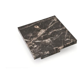 Masuta de cafea MONOLIT, marmura neagra furniruit, 80x41 cm