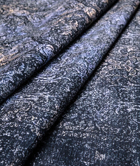 Covor 1058, 80x150 cm, forma dreptunghiulara, tesatura catifelata, albstru inchis