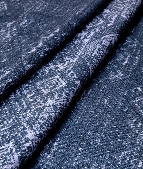 Covor 1510A, 80x150 cm, forma dreptunghiulara, tesatura catifelata, albastru inchis