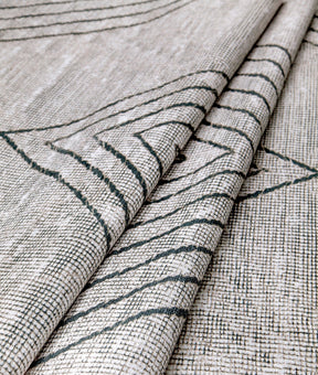 Covor 1512B, 80x150 cm, forma dreptunghiulara, tesatura catifelata, gri deschis/gri inchis