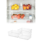 Set 3 organizatoare AK809, transparent, plastic, 30x11x9 cm