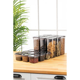Set 18 recipiente 964FRM5366, transparent/gri antracit, plastic