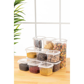 Set 12 recipiente 964FRM5380, transparent, plastic