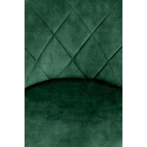 Scaun bar H101, verde/negru, stofa catifelata/metal, 47x45x106 cm