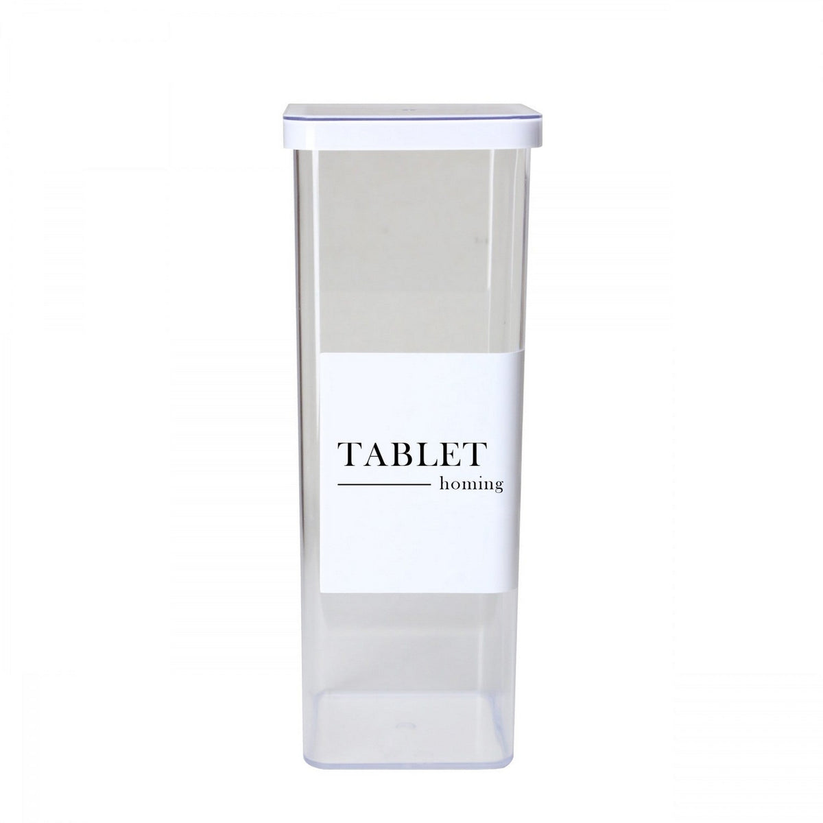Organizator baie HMY-6380, transparent, plastic, 10x10x26 cm