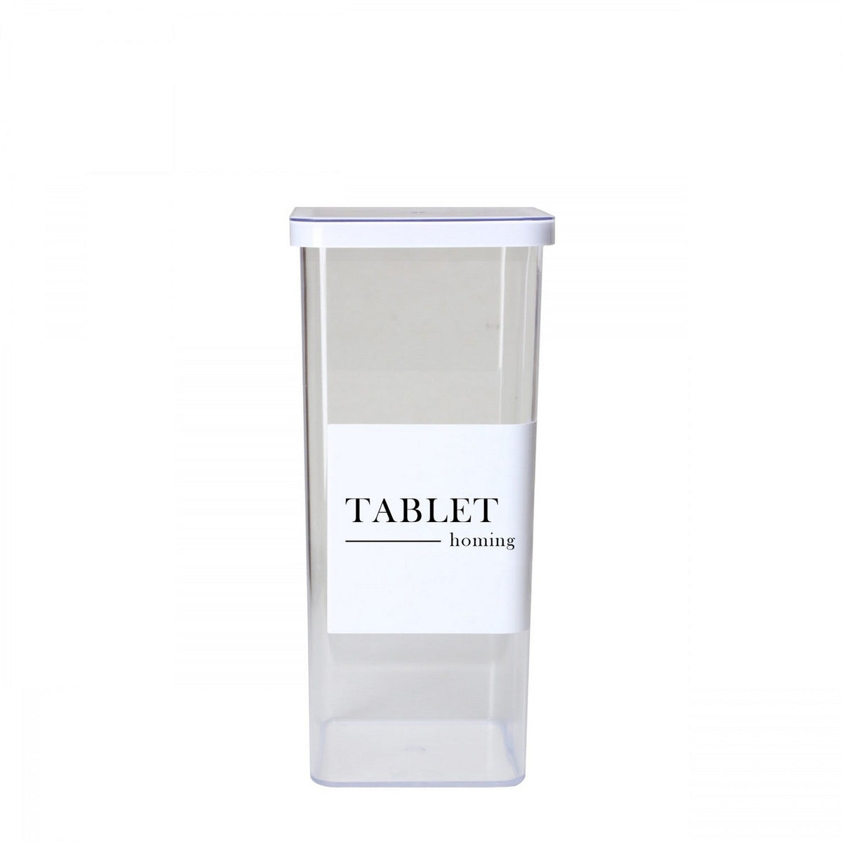 Organizator baie HMY-6381, transparent, plastic, 10x10x19 cm