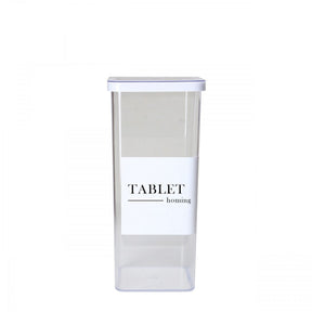 Organizator baie HMY-6381, transparent, plastic, 10x10x19 cm