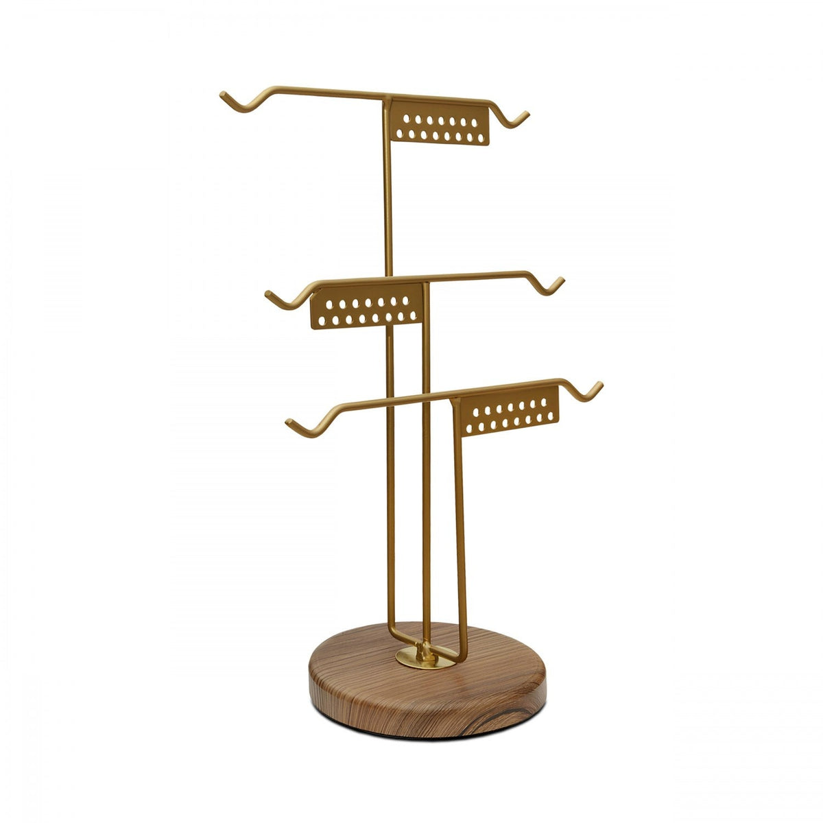 Suport bijuterii 241355, maro, metal/lemn, 25x39 cm
