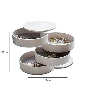 Suport bijuterii HMY-6420, alb, plastic, 10x10 cm