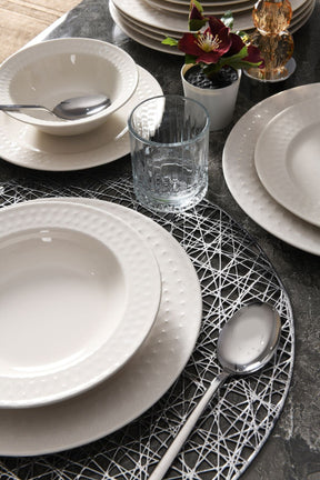Set de cina IN24Y2740694, 24 piese, alb, portelan