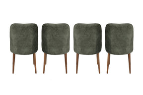 Set 4 scaune DALLAS 558 V4, verde/nuc, stofa catifelata/metal, 50x49x90 cm
