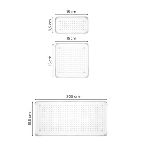Set 4 organizatoare 992FRM1208, transparent, plastic