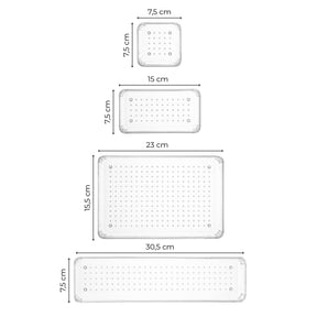 Set 8 organizatoare 992FRM1210, transparent, plastic