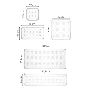 Set 8 organizatoare 992FRM1211, transparent, plastic