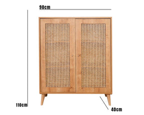 Comoda HAZERAN, stejar, lemn de pin, 90x40x110 cm