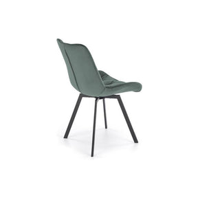 Scaun pivotant K519, verde inchis, stofa catifelata/metal, 54x63x86 cm