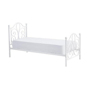 Pat PANAMA 90, alb, cadru metalic, 94x209x93 cm