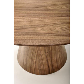Masa rotunda HENDERSON, nuc,  furnir natural, 138x78 cm