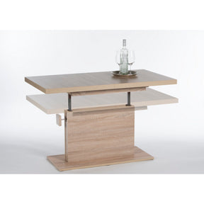 Masuta cafea Monaco, PAL/ABS , stejar sonoma, mecanism de ridicare, 120/160x67x59/76 cm