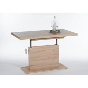 Masuta cafea Monaco, PAL/ABS , stejar sonoma, mecanism de ridicare, 120/160x67x59/76 cm