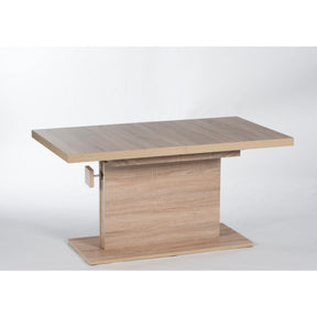 Masuta cafea Monaco, PAL/ABS , stejar sonoma, mecanism de ridicare, 120/160x67x59/76 cm