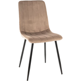 Scaun ALAN, stofa catifelata bej, 45x39x91 cm