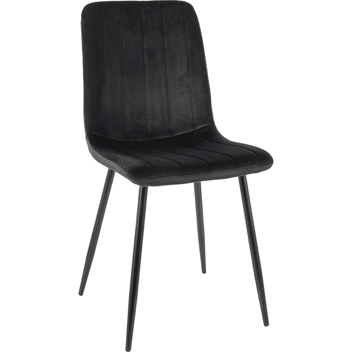Scaun ALAN, stofa catifelata neagra, 45x39x91 cm