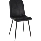 Scaun ALAN, stofa catifelata neagra, 45x39x91 cm