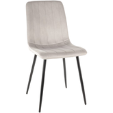 Scaun ALAN, stofa catifelata gri deschis, 45x39x91 cm