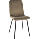 Scaun ALAN, stofa catifelata verde oliv, 45x39x91 cm