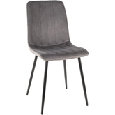 Scaun ALAN, stofa catifelata gri, 45x39x91 cm
