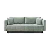 Canapea extensibila Aldo 3L, stofa catifelata gri - RIVIERA 91, 227x106x92 cm