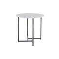 Masa ALTO II, alb/negru, PAL laminat/metal, 80x80x76 cm