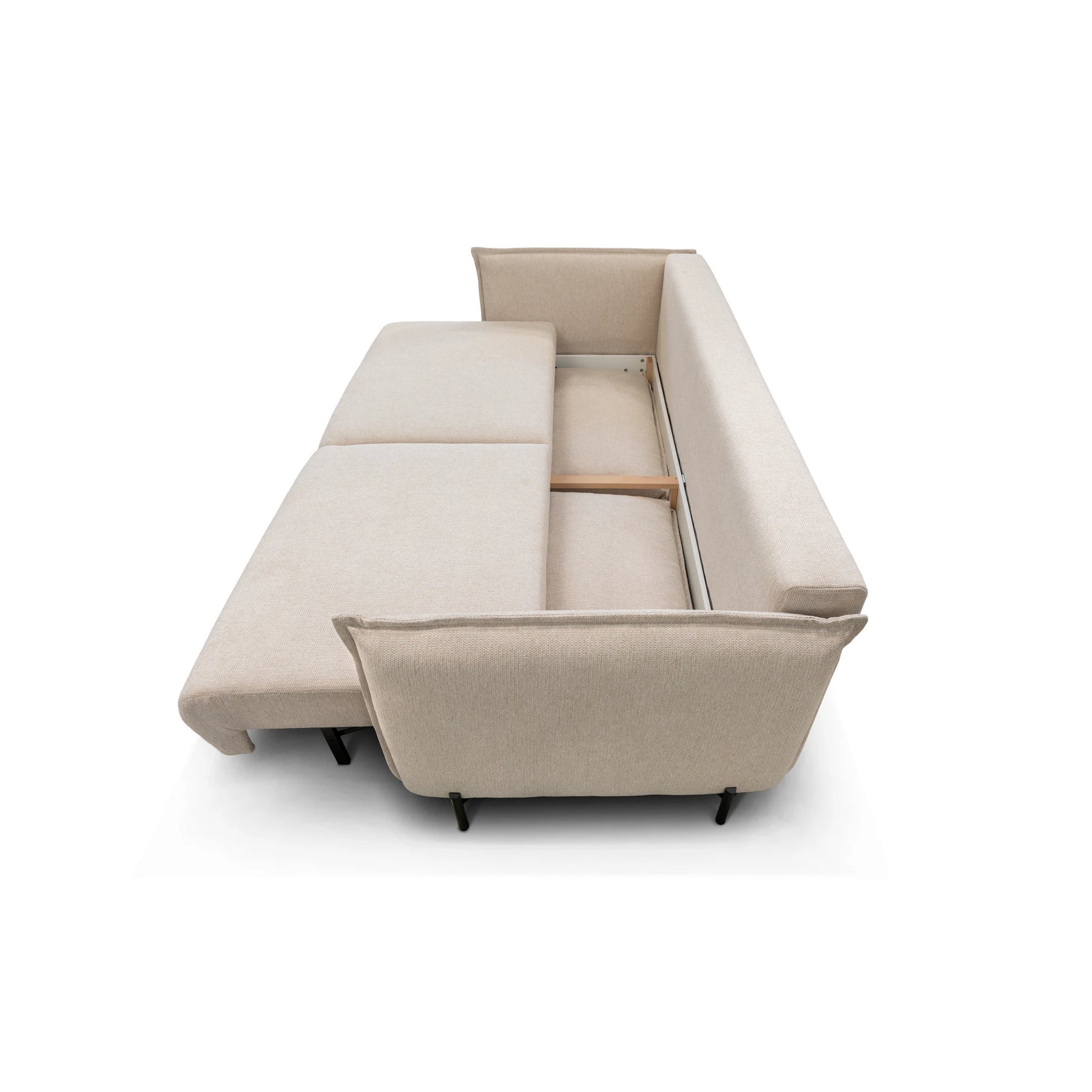 Canapea extensibila Amalfi, stofa catifelata maro - Monolith 15, 226x105x90 cm