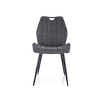 Scaun ARCO, gri inchis/negru, stofa clasica - Brego 18/metal, 51x43x91 cm
