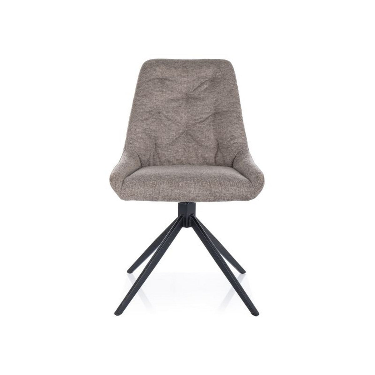 Scaun rotativ ASTI, bej/negru, stofa clasica - Brego 34/metal, 52x45x88 cm