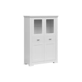 Comoda AGNES, alb, PAL laminat, 150x39x104 cm