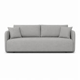 Canapea extensibila Allen, stofa catifelata gri - Element 04, cu lada depozitare, 220x100x88 cm